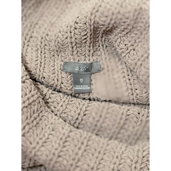 Aerie Oversized Chunky Knit Roll Turtleneck Sweater Dusty Pink Women’s Size XS - Picture 3 of 6